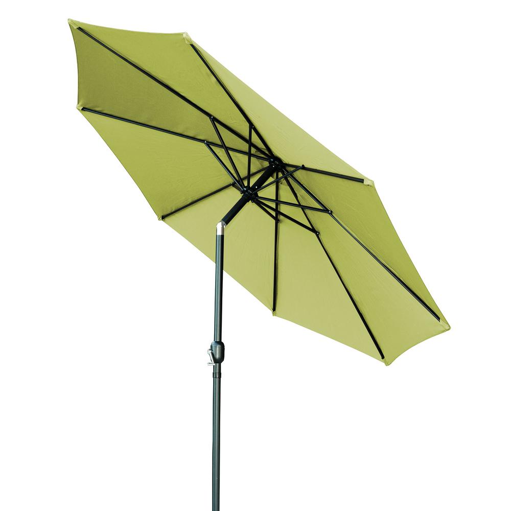 Trademark Innovations 10 Ft Market Tilt Crank Patio Umbrella In Light Green Umbtilt Ltgr The Home Depot