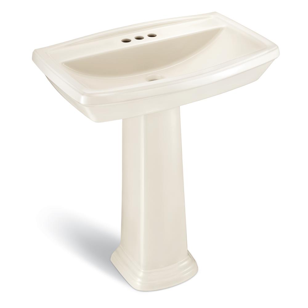 Glacier Bay Designer 30 in. Pedestal Combo Bathroom Sink with 4 in