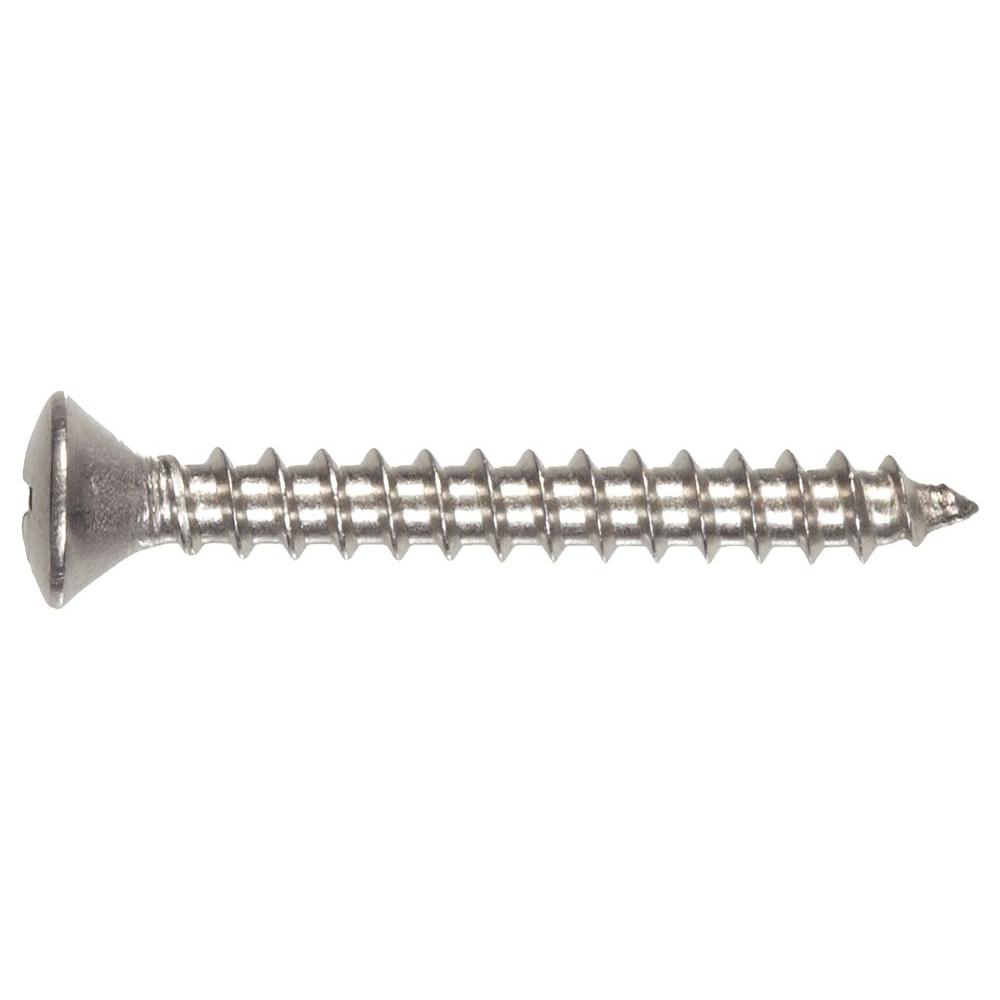 Slotted Oval Head Sheet Metal Screw Stainless Steel #10 x 1//2/" Qty 25