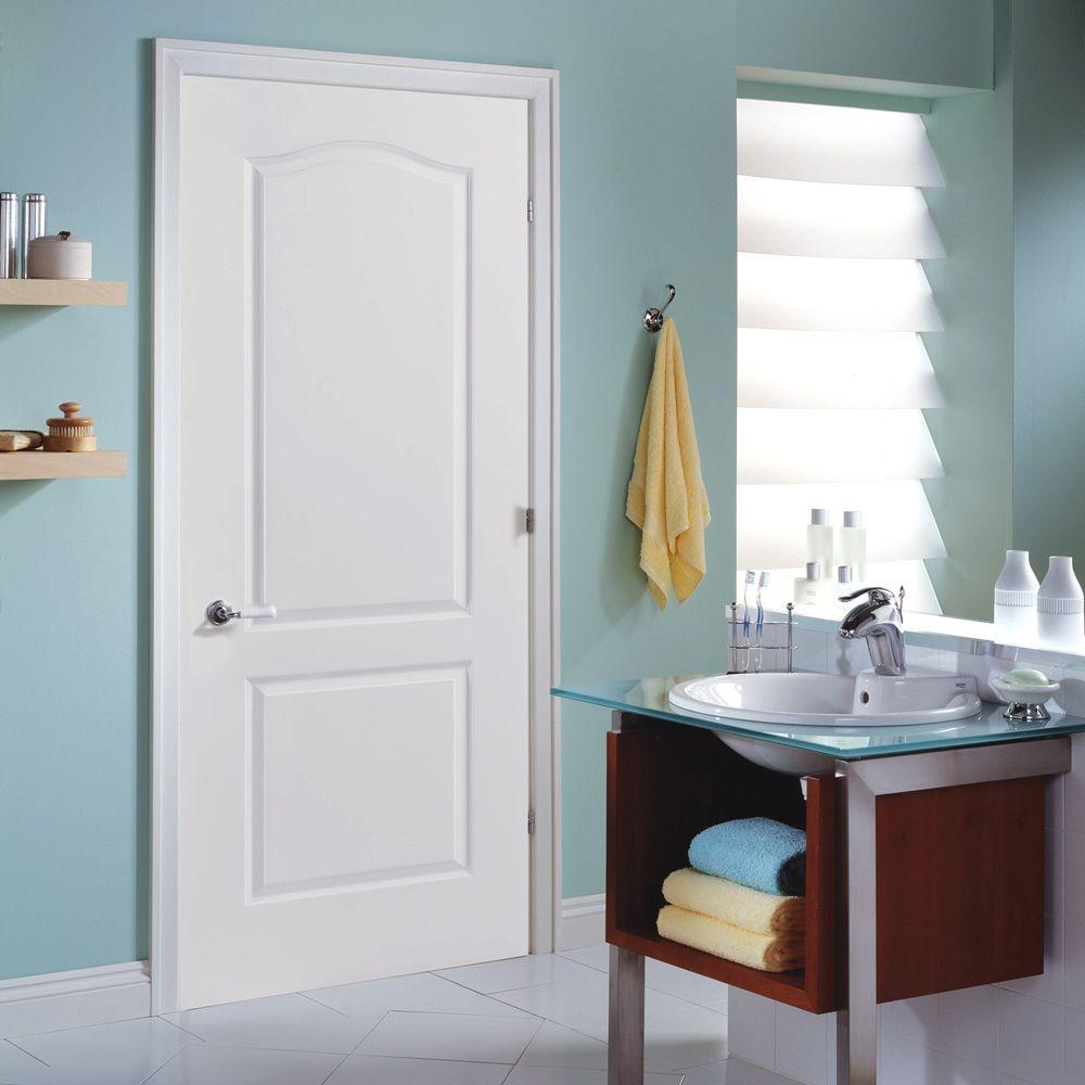 Masonite 30 In X 80 In Solidoor 2 Panel Arch Top Solid Core