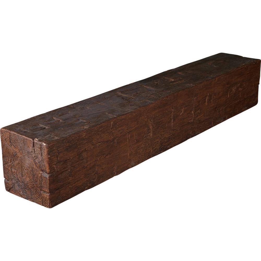 Ekena Millwork 8 In X 8 In X 3 Ft Polyurethane Hand Hewn Faux