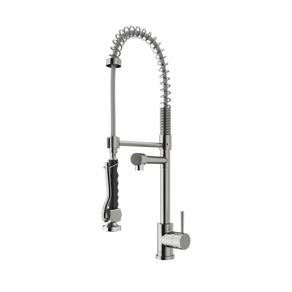 VIGO Single Handle Pull Down Sprayer Kitchen Faucet In Stainless