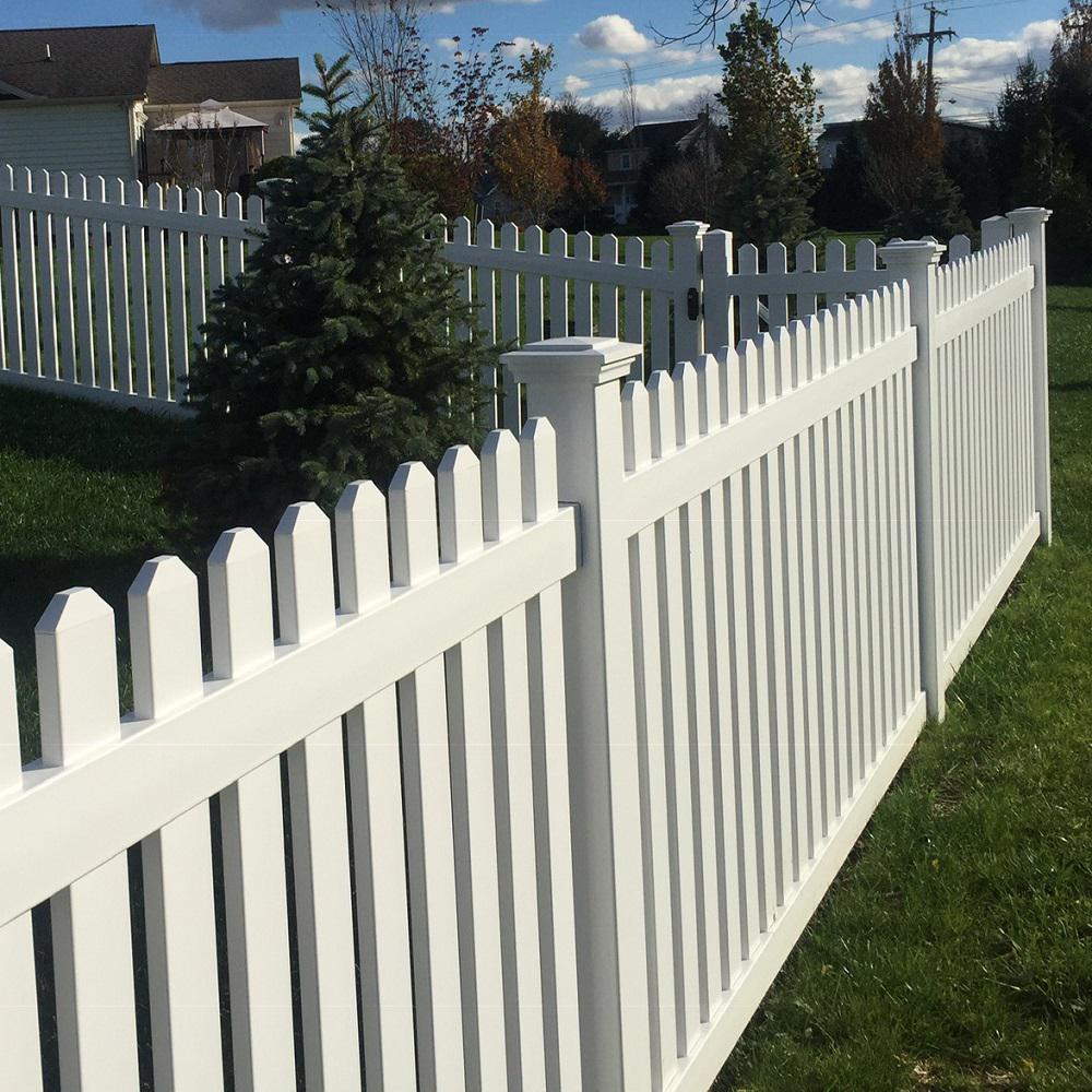 Weatherables Provincetown 3 Ft H X 6 Ft W White Vinyl Picket Fence Panel Kit Pwpi 3nr 3x6 The Home Depot