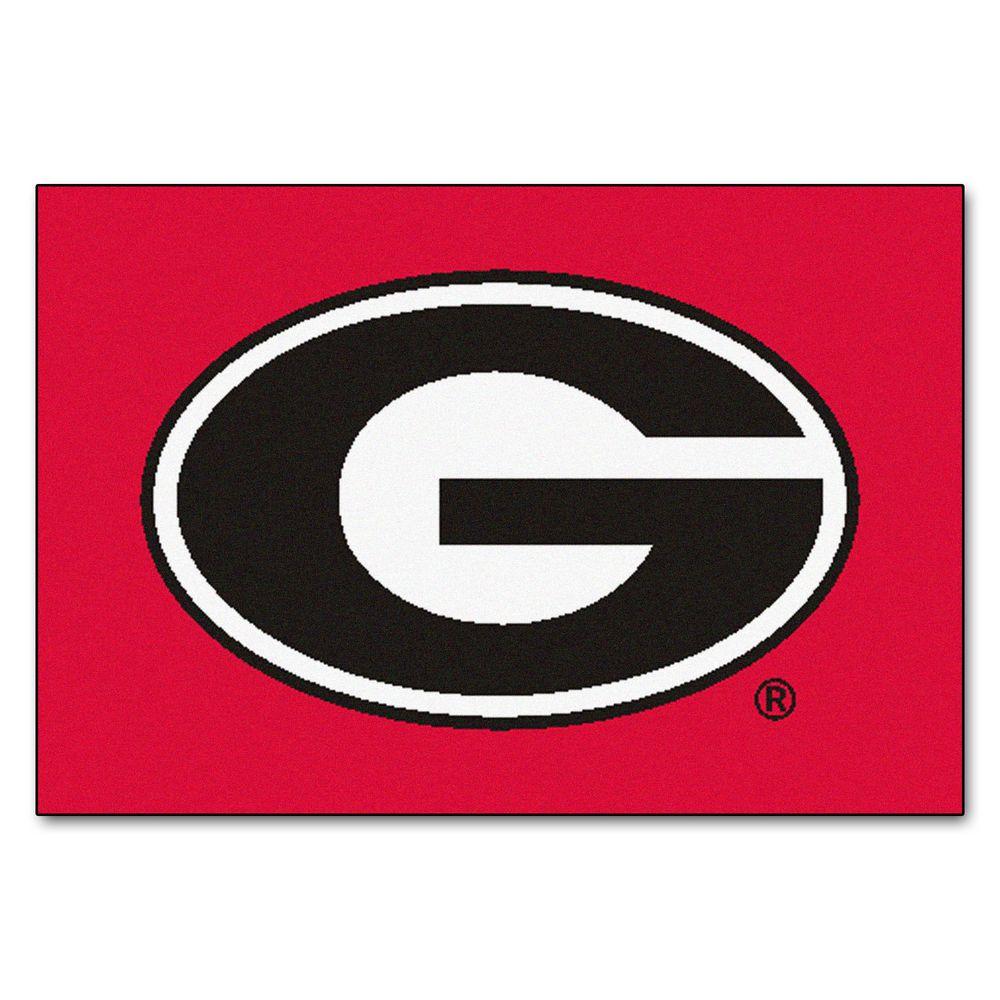 FANMATS NCAA University of Georgia G Logo Red 1 ft. 7 in. x 2 ft. 6 in