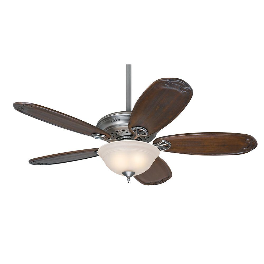 Hunter Teague 54 In Indoor Antique Pewter Ceiling Fan With Light Indoor Antique Pewter Ceiling Fan With Light