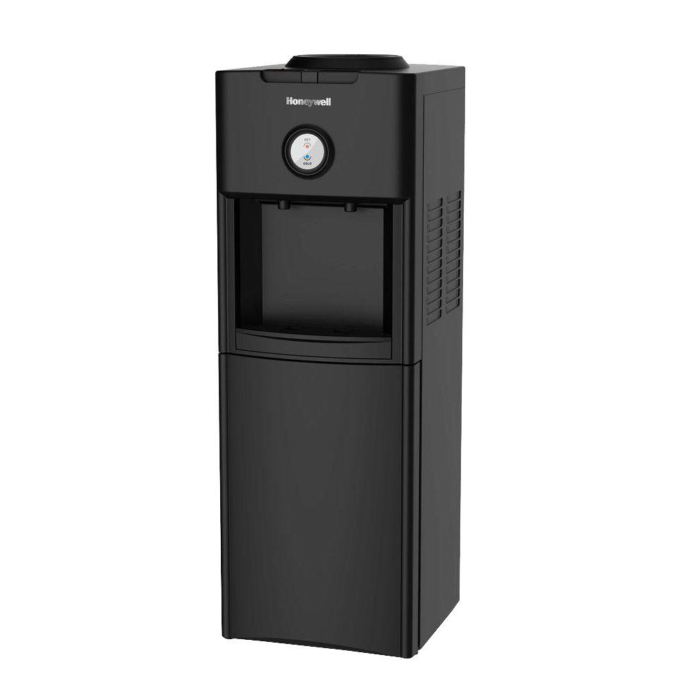 Honeywell Freestanding Top-Loading Hot/Cold Water Dispenser with Thermostat Control in Black, Blacks