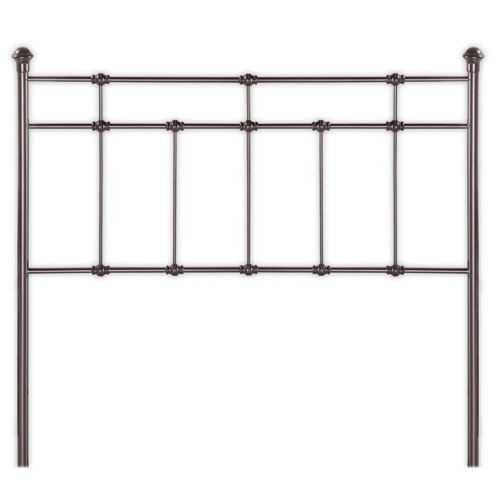 Fashion Bed Group Dexter Queen Size Metal Headboard With Decorative Dexter Queen Size Metal Headboard With Decorative Castings And Globe Finials In Hammered Brown