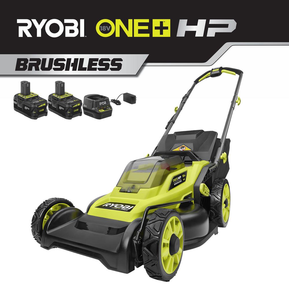 RYOBI 16 in. ONE+ HP 18Volt LithiumIon Cordless Battery Walk Behind