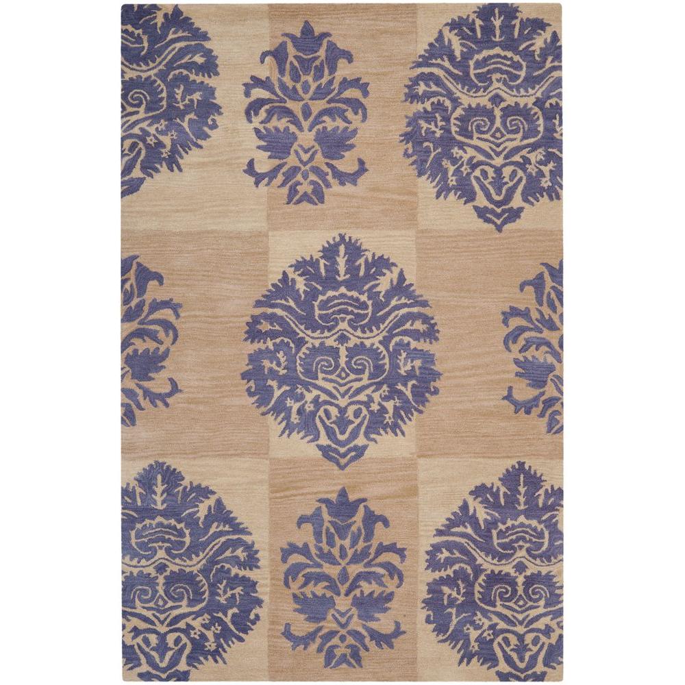 Safavieh Wyndham Beige Lavender 6 Ft X 9 Area Rug Wyd322a Safavieh Wyndham Beige Lavender 6 Ft X 9 Area Rug