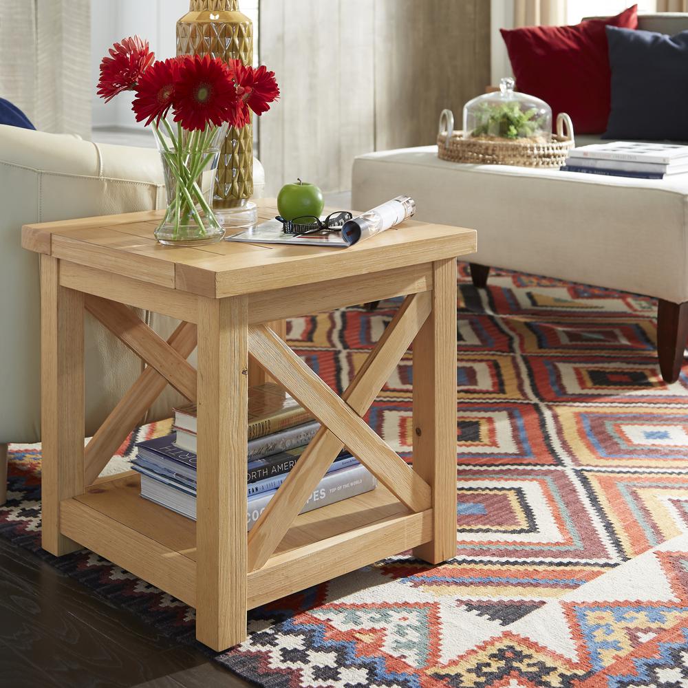 Homestyles Country Lodge Pine End Table 5524 20 The Home Depot Homestyles Country Lodge Pine End Table 5524 20 The Home Depot