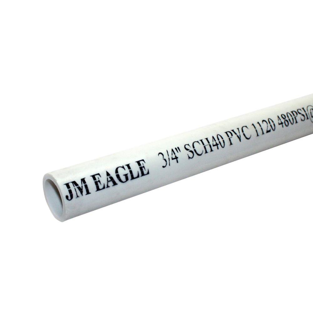 3/4 in. x 10 ft. 480-PSI Schedule 40 PVC Plain End Pipe