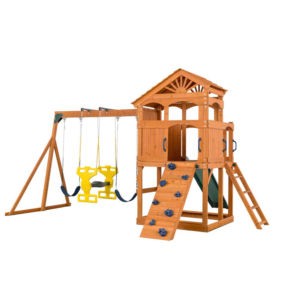 grandview lodge wooden swing set