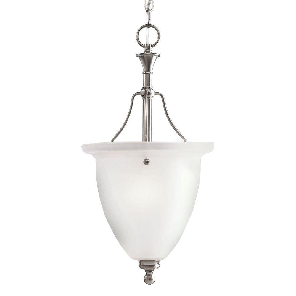 Progress Lighting Madison Collection 1 Light Brushed Nickel Chandelier With Etched Gl Progress Lighting Madison Collection 1 Light Brushed Nickel Chandelier With Etched Gl