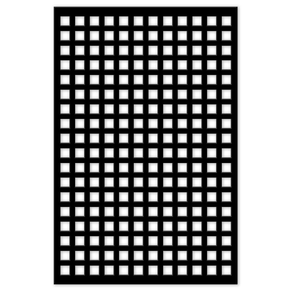 black square lattice panels