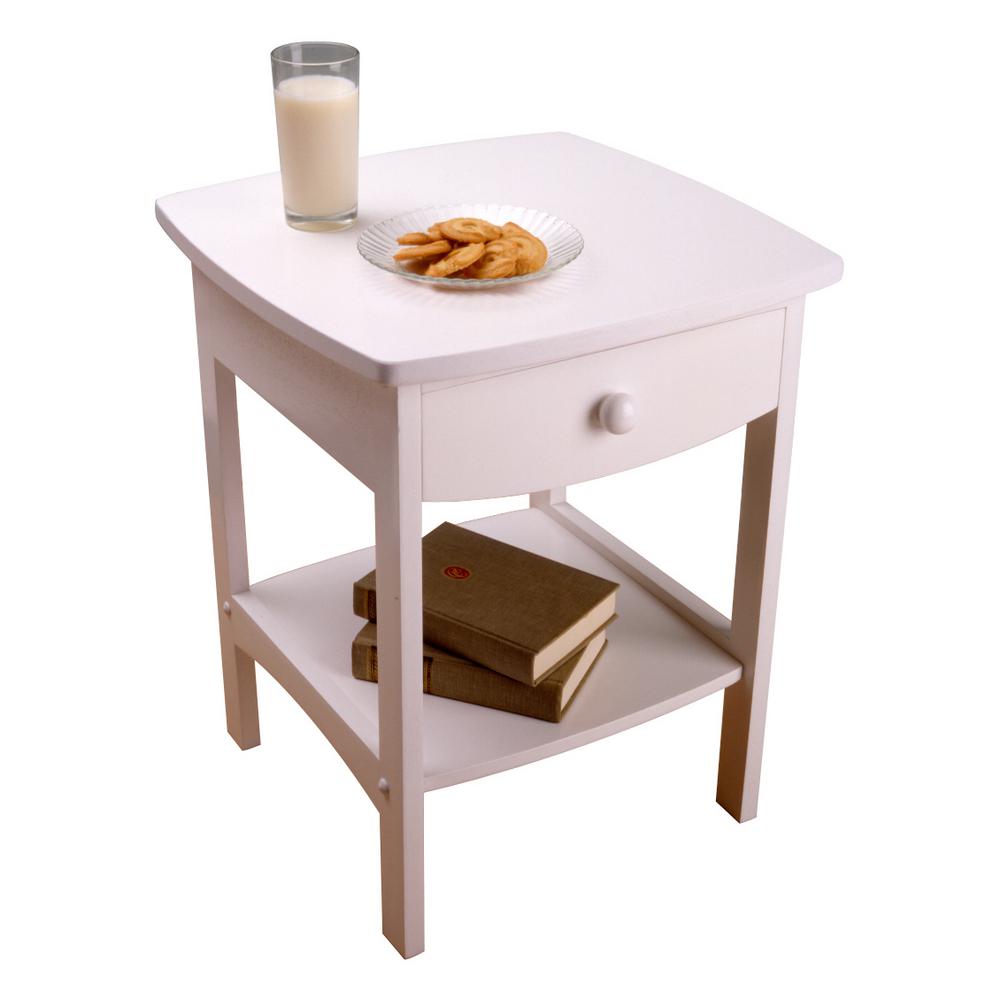 Winsome Claire Accent Table White Finish 10218 The Home Depot