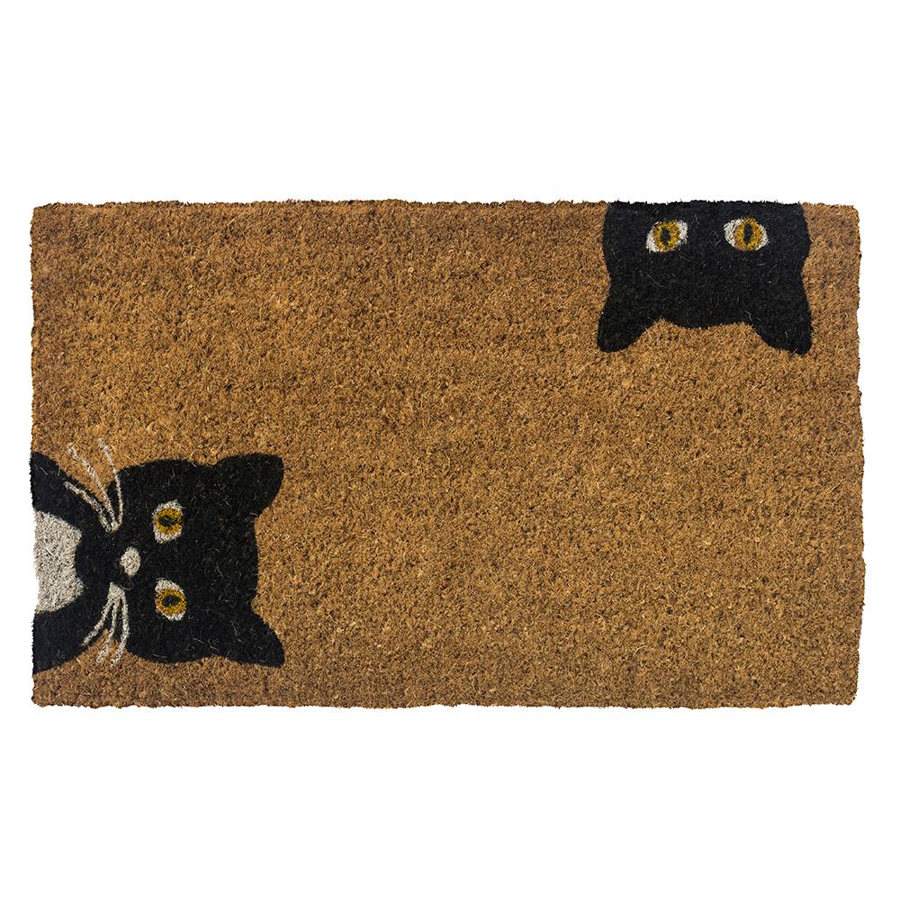 Rubber Cal Beware Of Kitty 30 In X 18 In Cat Door Mat 10 106 038