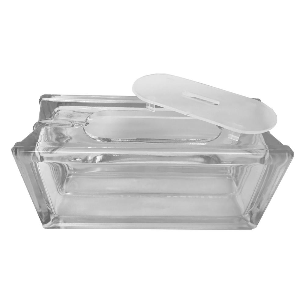 REDI2CRAFT 7.5 in. x 3.75 in. x 3.125 in. Clear Pattern Glass Block for