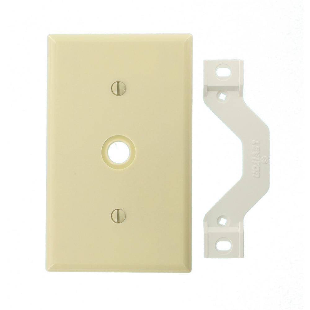 Leviton 1Gang Standard Size One 0.406 in. Dia Phone/Cable Opening