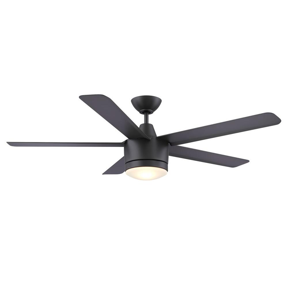 Home Decorators Collection Merwry 52 In Led Indoor Matte Black Home Decorators Collection Merwry 52 In Led Indoor Matte Black Ceiling Fan With Light Kit And Remote Control Sw1422mbk The Depot