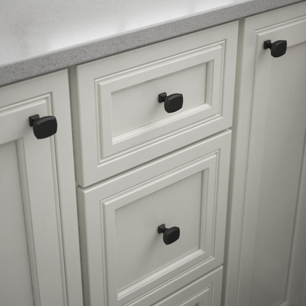 Modern Black Cabinet Knobs Cabinet Hardware The Home Depot