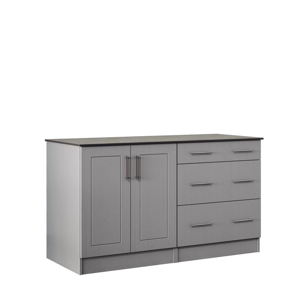 Weatherstrong Palm Beach 59 5 In Outdoor Cabinets With Countertop 2 Weatherstrong Palm Beach 59 5 In Outdoor Cabinets With Countertop 2 Full Height Doors And 3