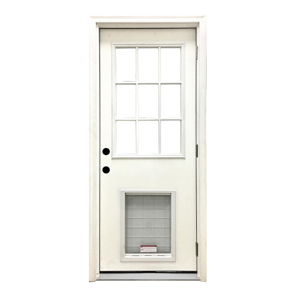 Steves Sons 32 In X 80 In Classic Clear 9 Lite Lhos White