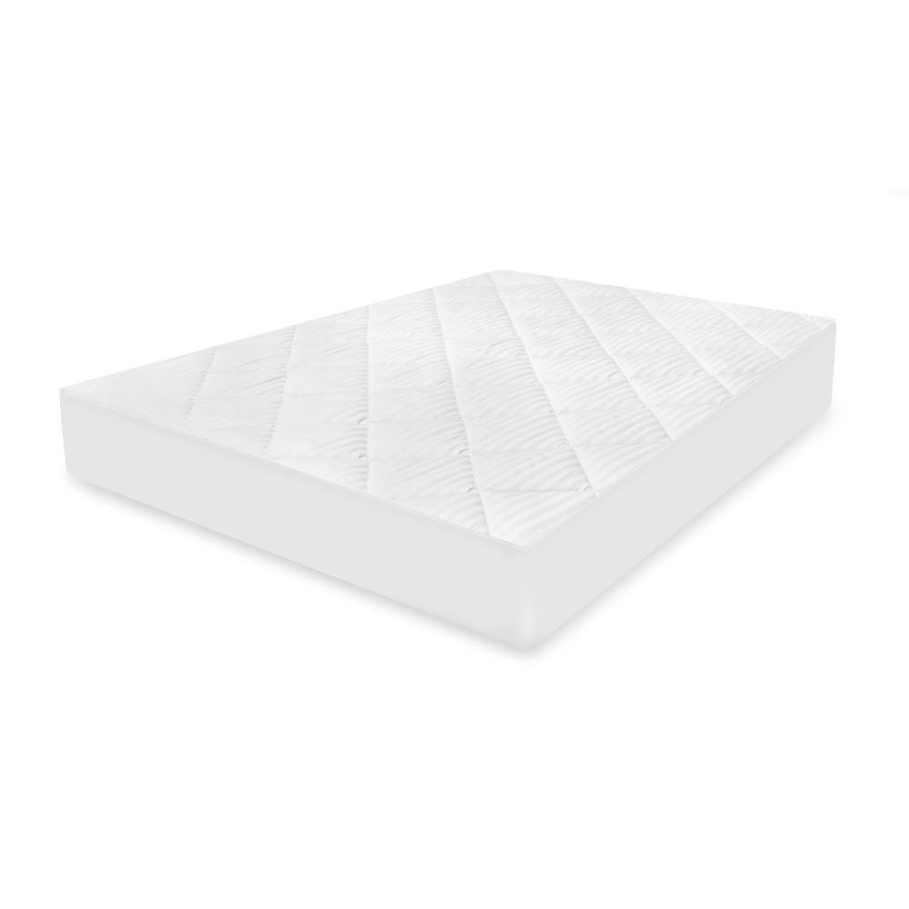 Restonic 15 in. Twin Cotton 300 Thread Count Mattress Pad17139 The