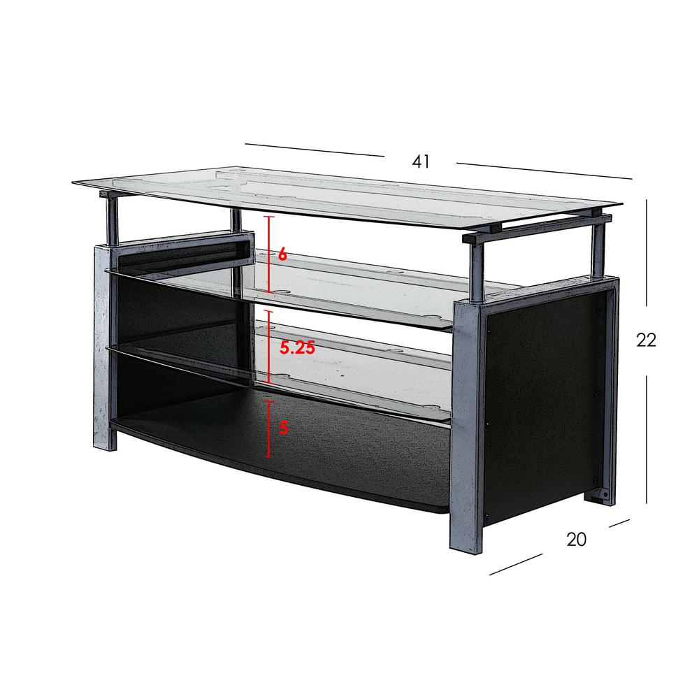 Onee Basics Tv Stand With Steel Frame And Tempered Gl Onee Basics Tv Stand With Steel