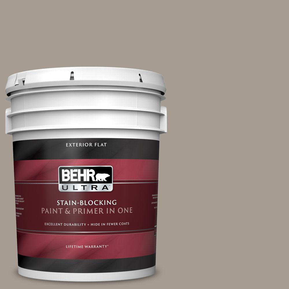 BEHR ULTRA 5 gal. N2004 Rustic Taupe Flat Exterior Paint BEHR ULTRA 5 gal. N2004 Rustic Taupe Flat Exterior Paint