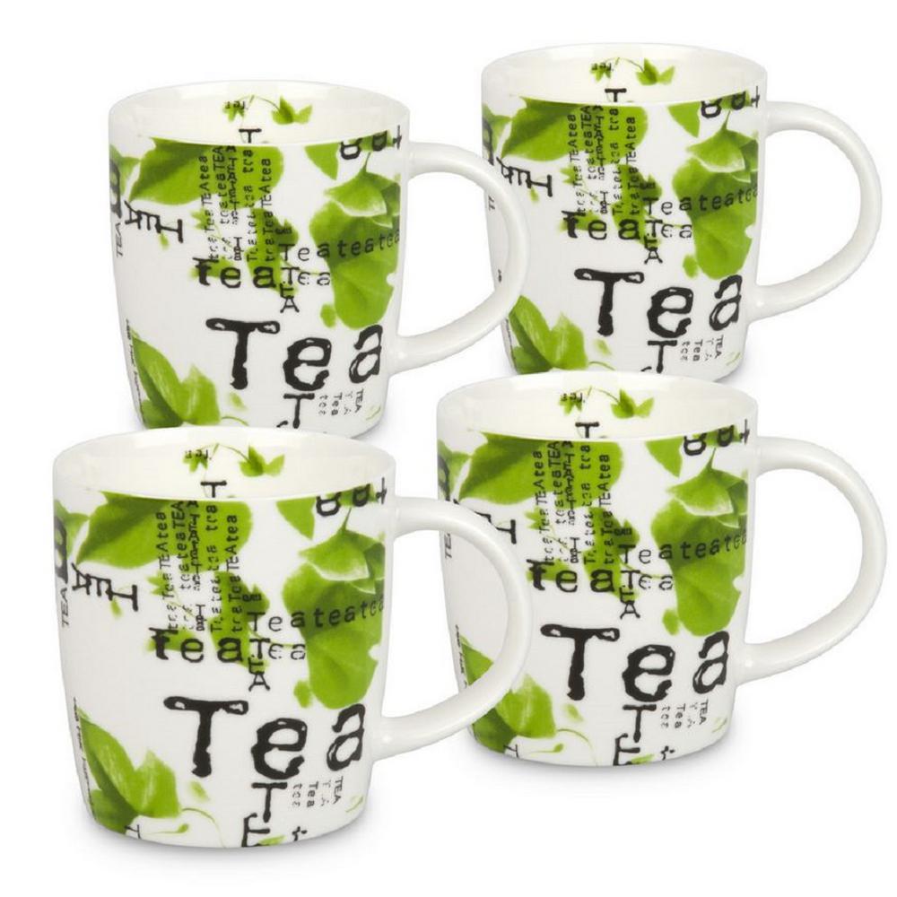 Konitz 4Piece Tea Collage Bone China Mug Set4472750872 The Home Depot