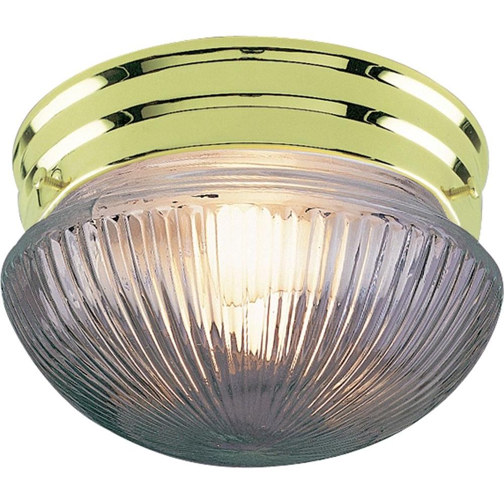 Volume Lighting 1Light Polished Brass Interior Flush MountV70562