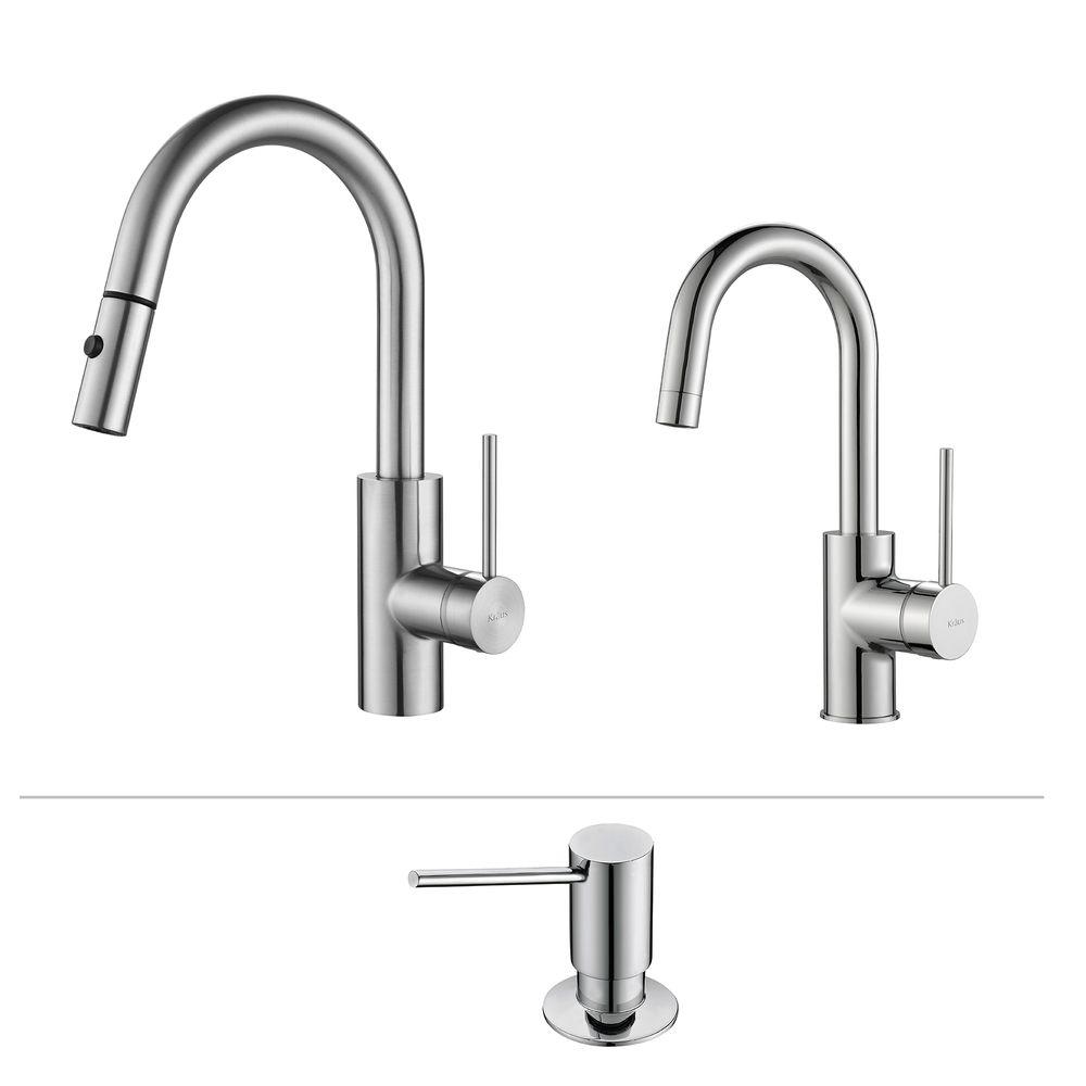 Kraus KPF-1612 Single Lever Pull Down Kitchen Faucet Chrome