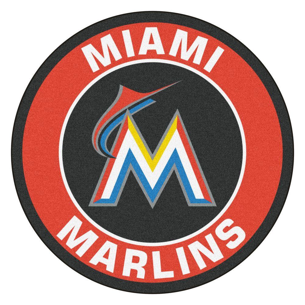 FANMATS MLB Miami Marlins Orange 2 ft. 3 in. x 2 ft. 3 in 