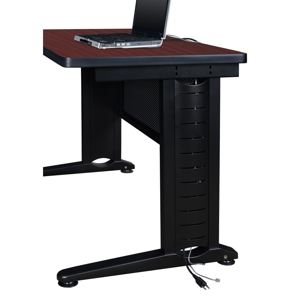 Fusion 60 In W X 24 In D Mahogany Single Pedestal Desk Msp6024mh