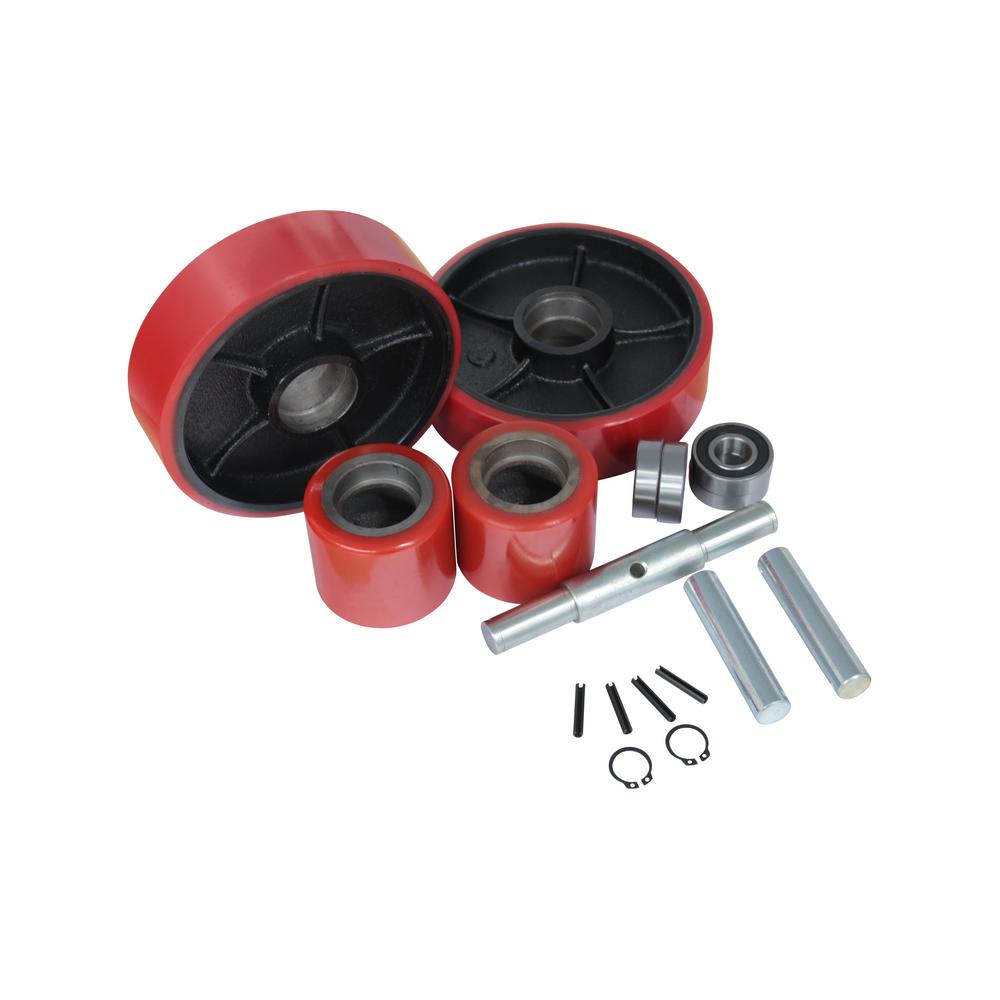 Eoslift Replacement Pallet Jack Wheel Set 7 in. x 2 in. Steer Wheel 3-9