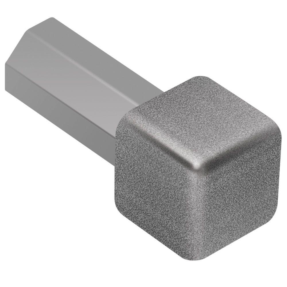 Schluter Quadec Pewter Textured Color Coated Aluminum 1 2 In X Schluter Quadec Pewter Textured Color Coated Aluminum 1 2 In X Metal Inside Outside Corner
