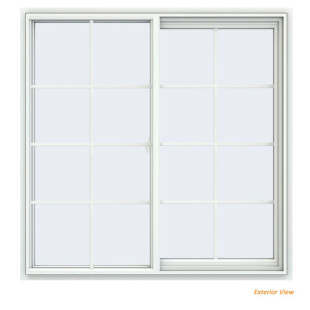 American Craftsman 48 in. x 48 in. 50 Series Right-Hand Sliding White ...