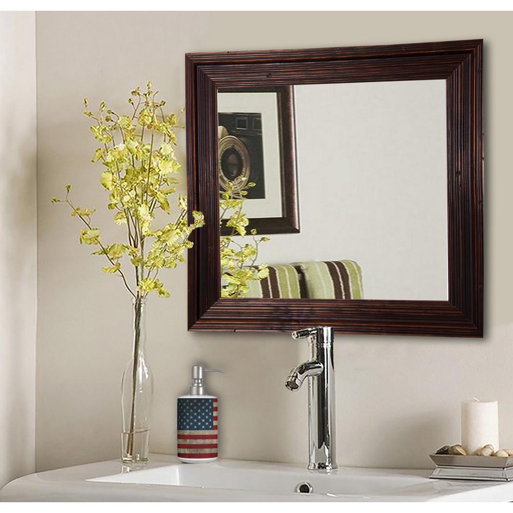 Crystal Art Gallery Bentley Square Brown Vanity Mirror87188WEB The