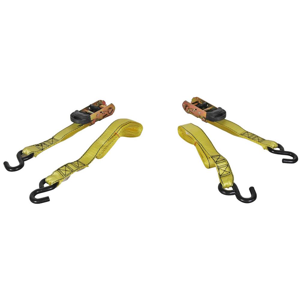 Husky 2 in. x 27 ft. Heavy Duty Ratchet TieDown with Flat HooksFH0850