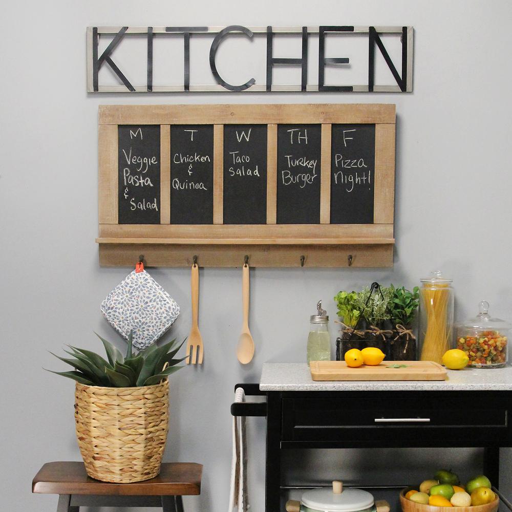 Stratton Home Decor Chalkboard And Hook Wall S23762 The Chalkboard And Hook Wall Decor S23762