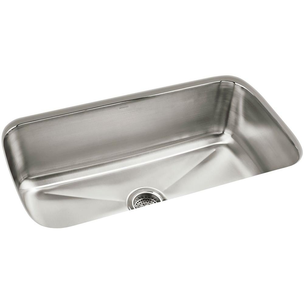 STERLING Carthage Undermount Stainless Steel 32 In Single Bowl Kitchen   Stainless Steel Sterling Undermount Kitchen Sinks R11605 Na 64 145 