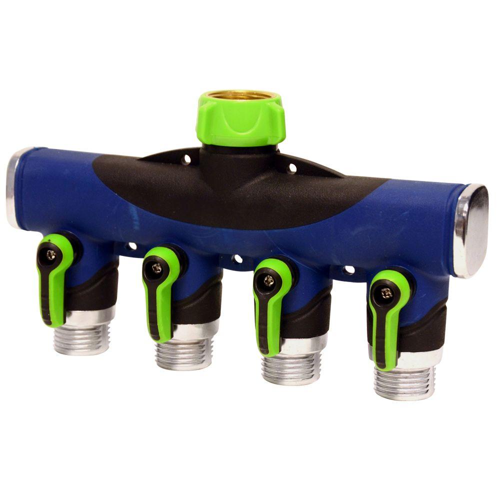 Ray Padula Deluxe 4Way Hose Manifold Faucet SplitterRPSIFWE The Home Depot