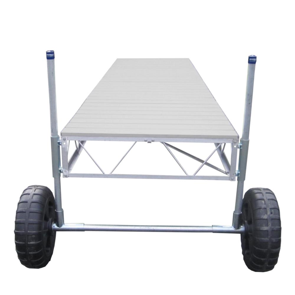 Patriot Docks 24 Ft Straight Roll In Dock With Gray Aluminum Patriot Docks 24 Ft Straight Roll In Dock With Gray Aluminum Decking