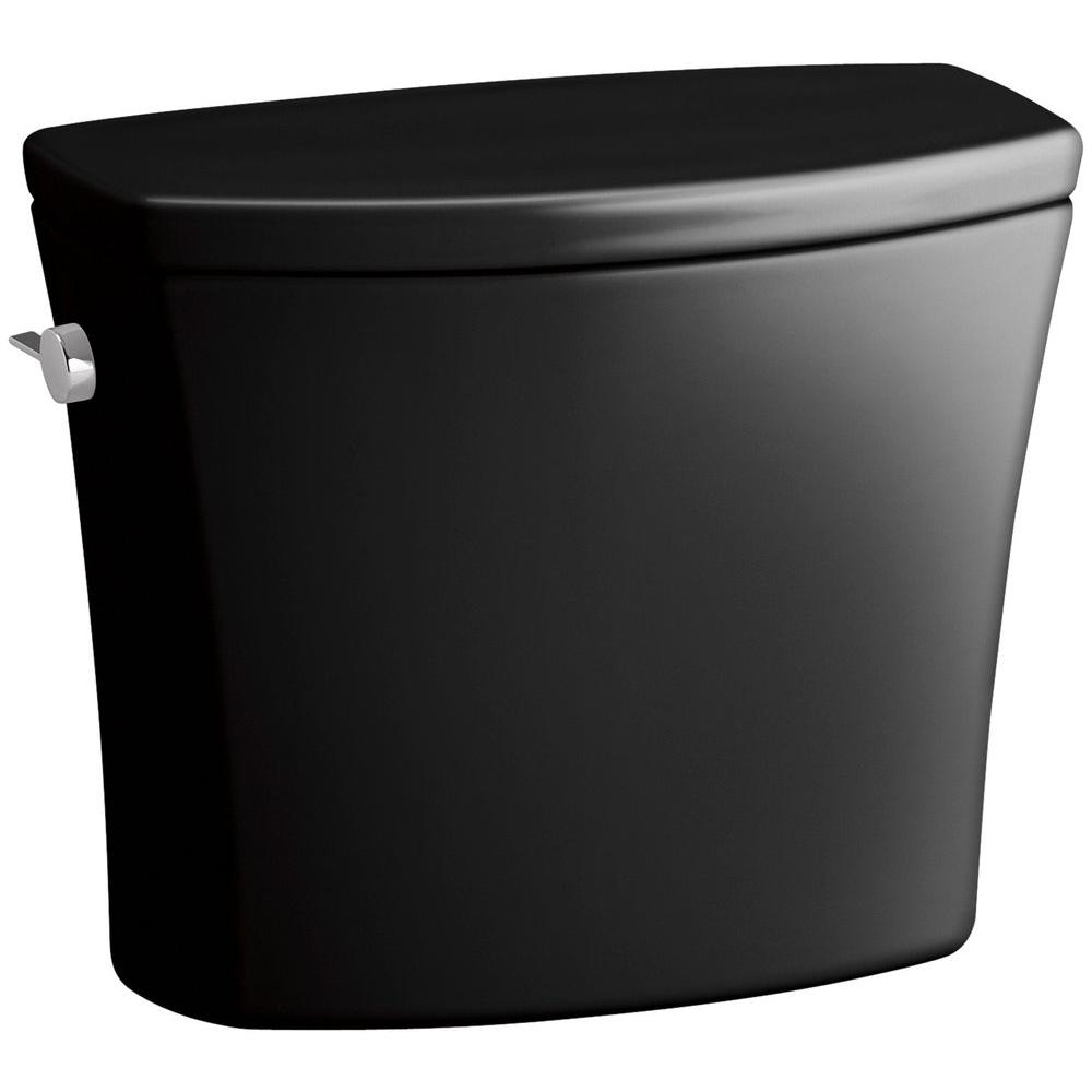 KOHLER Kelston 1.6 GPF Single Flush Toilet Tank Only in Black BlackK