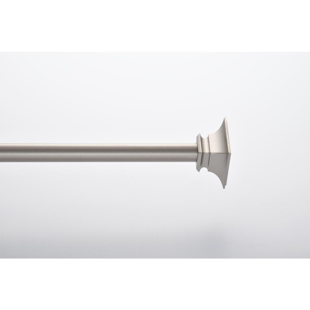 48 84 In Telescoping 5 8 In Flat Square Drapery Single Rod Set