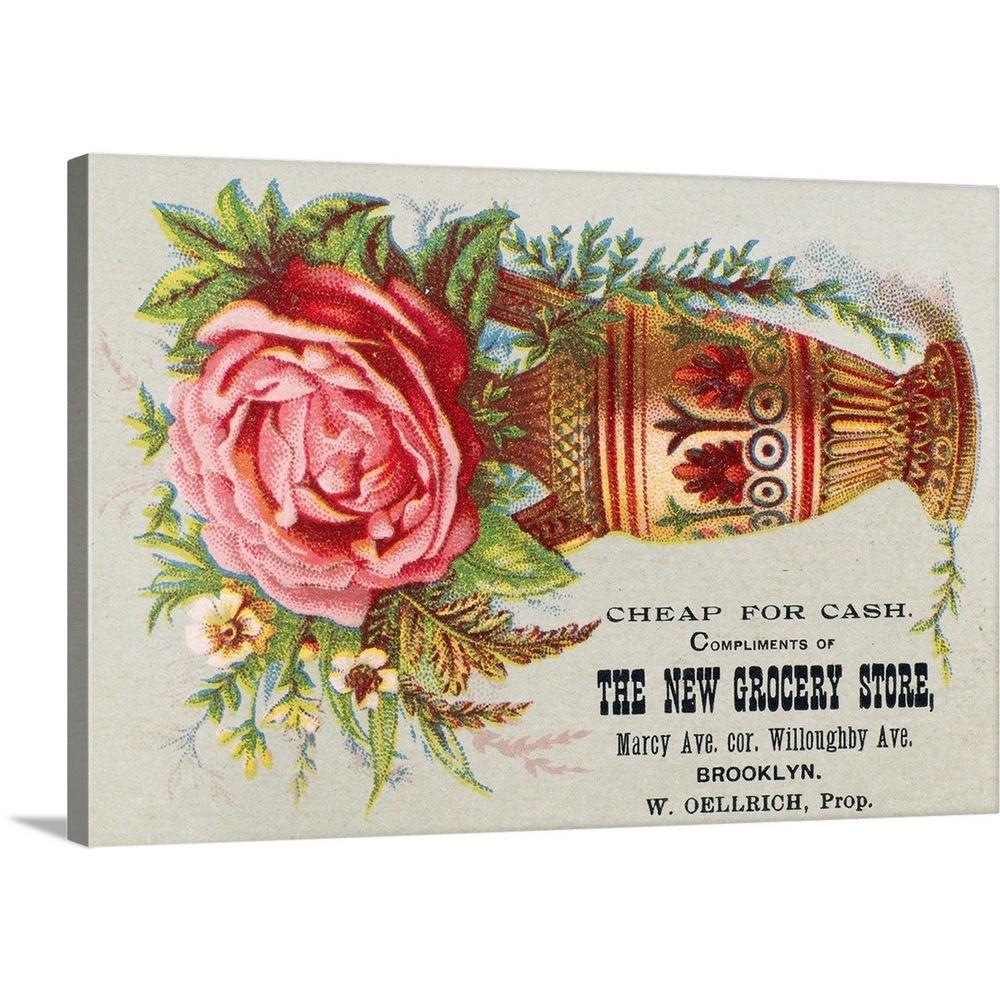 Greatbigcanvas 24 In X 16 Florist Trade Card C 1890 By The Florist Trade Card C 1890 By The Granger Collection Canvas Wall Art
