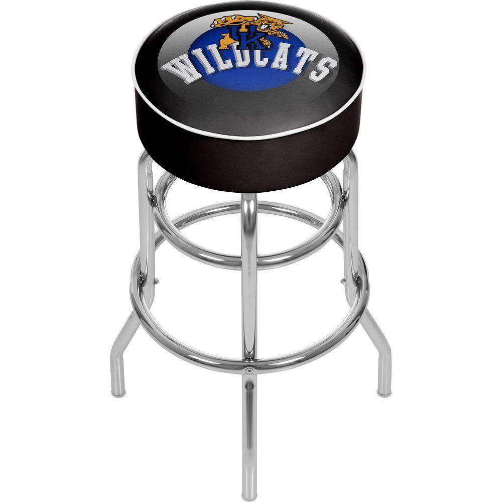 Trademark Global University Of Kentucky Honeycomb 31 In Chrome Trademark Global University Of Kentucky Honeycomb 31 In Chrome Padded Bar Stool