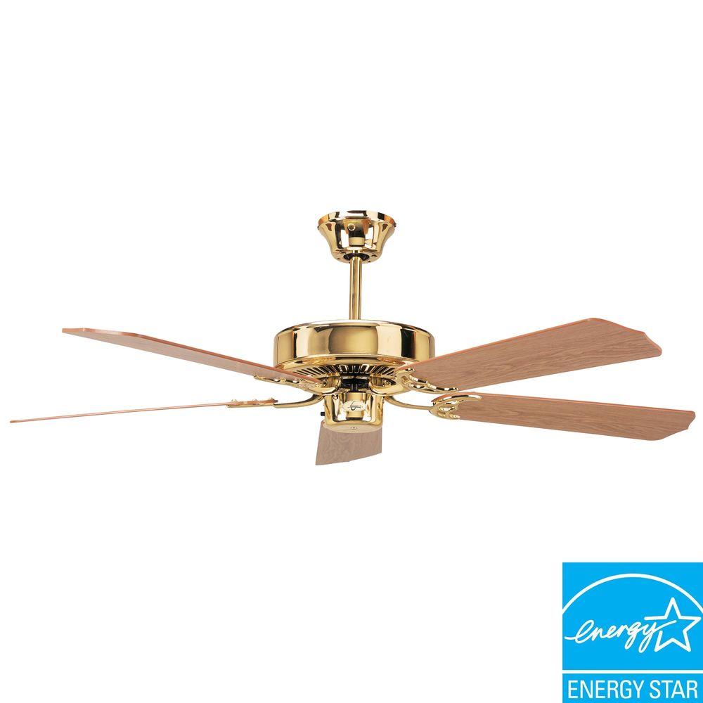 Radionic Hi Tech Mandalay 52 In Polished Brass Ceiling Fan With Light   Polished Brass Concord Fans Ceiling Fans 52ch5bb 64 1000 