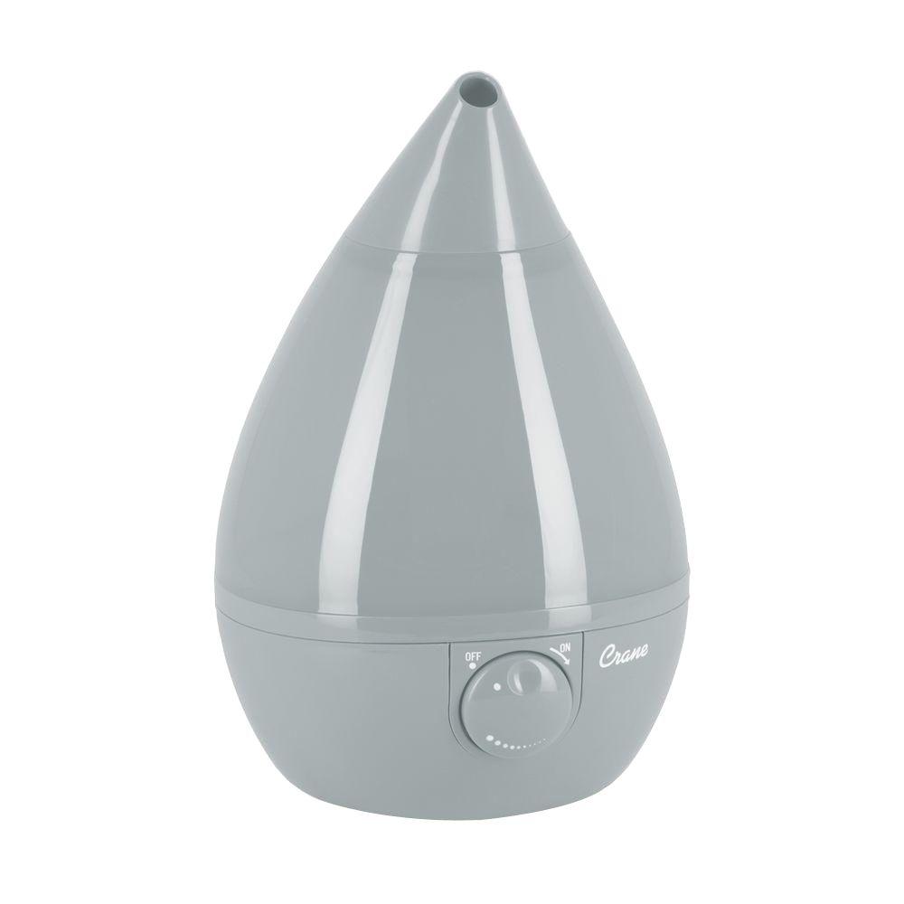 Crane 1 Gal. Drop Ultrasonic Cool Mist Humidifier, GreyEE5301GR The