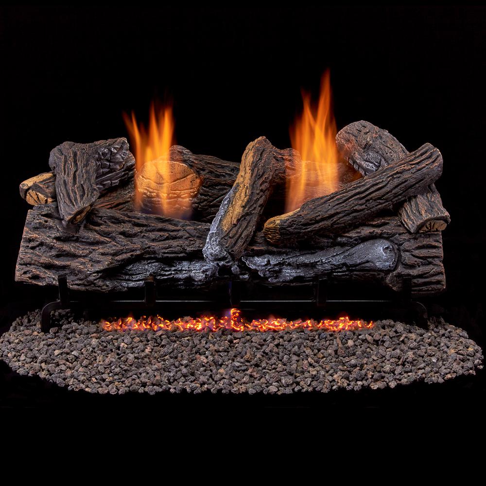 Emberglow Oakwood 24 In Vent Free Natural Gas Fireplace Logs With